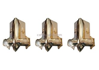 Plastic Injection Molding Coffin Accessories , Gold - Plating Funeral Accessories With Steel Bar
