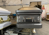 ISO9001 Caixão decorativo de aço inoxidável personalizável para arranjos funerários