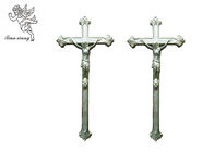 Cruz PP do caixão cor de prata/de cobre do crucifixo fúnebre decorativo de Jesus, material
