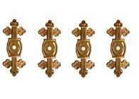 Forma pálida da cruz da decoração da superfície do suporte do caixão do ouro para o parafuso do caixão