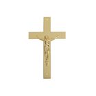 Crucifixo transversal do caixão material dos PP da cor do ouro da cruz 37×13.7cm do caixão