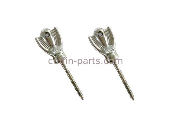 Casket Fastening Silver Screw In Coffin , Customized Coffin Ornaments