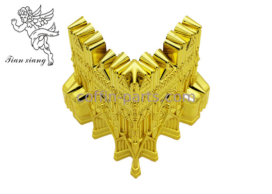O caixão plástico personalizado do Virgin encurrala o estilo americano dourado pálido com catedral