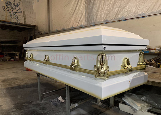 Urna em forma de caixão de metal caixão calibre Material de aço desempenho à prova de fogo