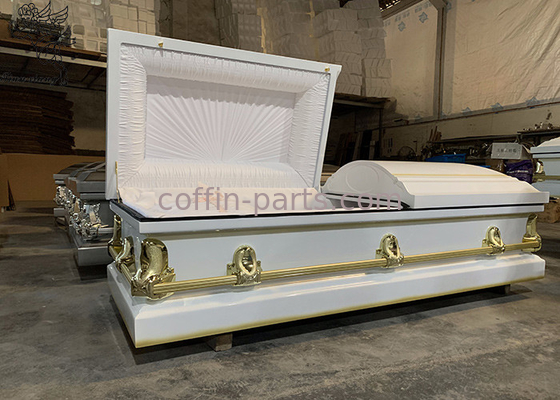 Urna em forma de caixão de metal caixão calibre Material de aço desempenho à prova de fogo
