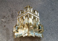 O caixão plástico personalizado do Virgin encurrala o estilo americano dourado pálido com catedral