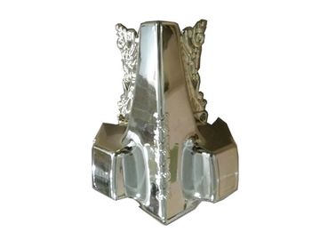 O caixão plástico do hardware do caixão do Ouro-chapeamento da modelação por injeção parte com barras de aço
