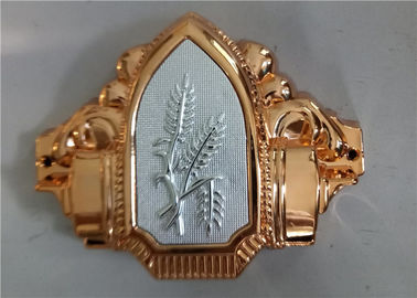 Brass Color  Plastc Material  Funeral Casket Corner with  Silver Wheat  Steel bar