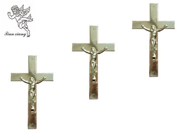 Plastic Jesus Coffin Crucifix Pale Gold Size 24 × 14 Cm 200 Pcs / Ctn TX - Jesus 6#