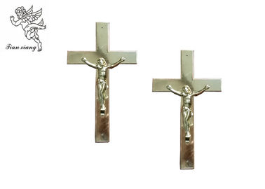 Plastic Jesus Coffin Crucifix Pale Gold Size 24 × 14 Cm 200 Pcs / Ctn TX - Jesus 6#