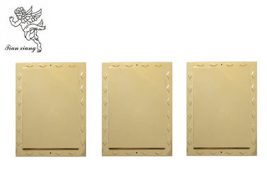 Golden Funeral Adult Casket Accessories Rectangle Nameplate PP Materials