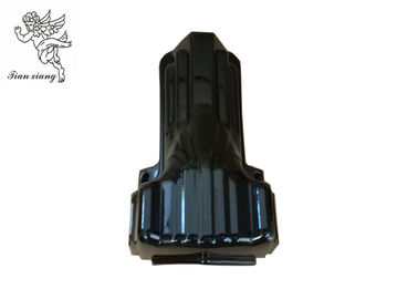Black PP Material Funeral Casket Accessories , Coffin Corner With Iron Tubes