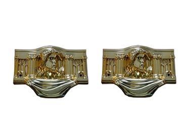 Customized Parts Of A Coffin Standard Size , Casket Corner Casket Accessories With Steel Bars