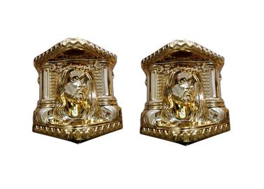 Customized Parts Of A Coffin Standard Size , Casket Corner Casket Accessories With Steel Bars