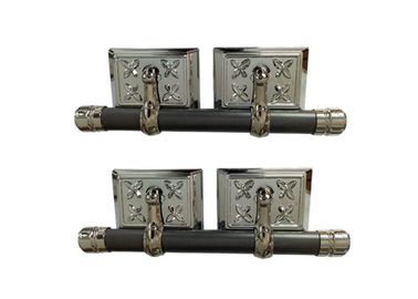 Funeral Long Casket Swing Bar TX - C Silver Color Surface Decoration With Metal Tubes