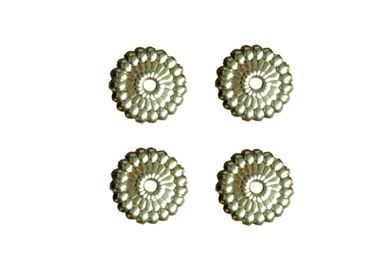 Gold Round Shape Parts Of A Coffin , Funeral Decoration Casket Accessories Bracket