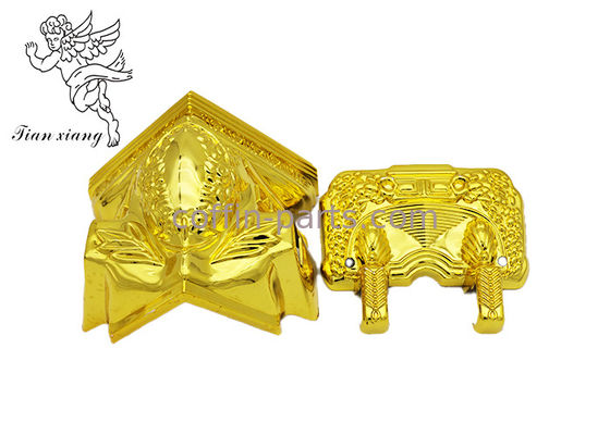 O caixão cor de prata/de cobre parte o acessório de canto PP do caixão/material do ABS