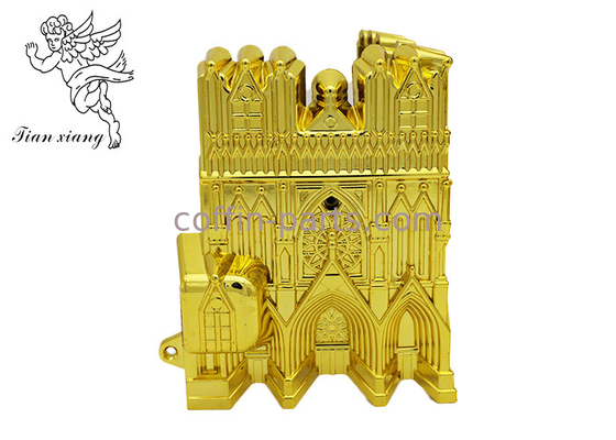 O caixão plástico personalizado do Virgin encurrala o estilo americano dourado pálido com catedral